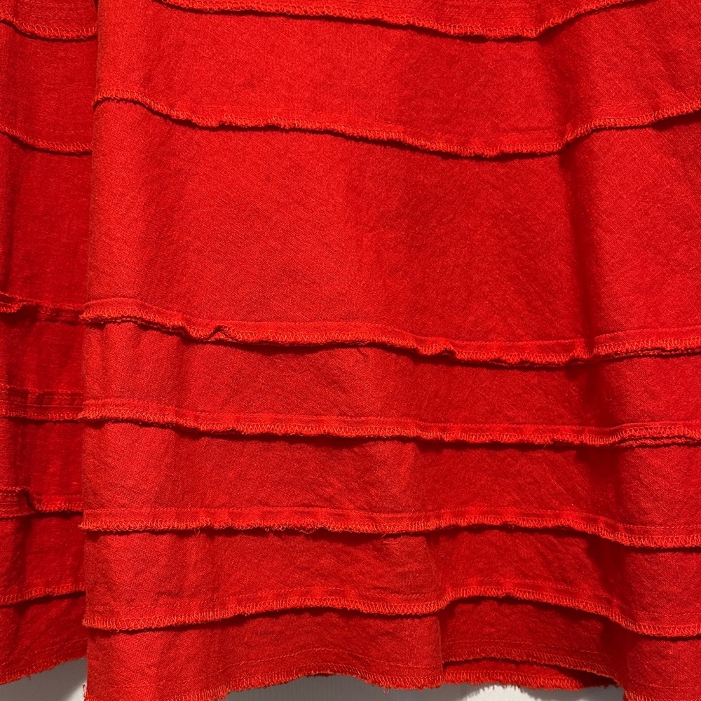 Cato Vibrant Orange A-Line Skirt - Picture 3 of 5